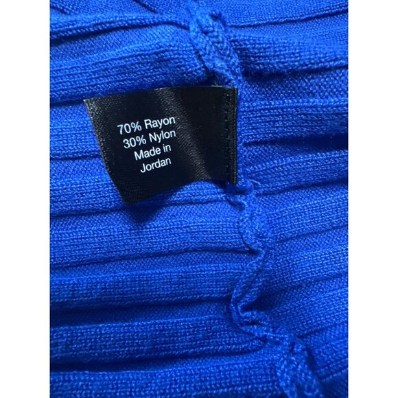 Lane Bryant Womens Blue Ribbed 3/4 Sleeve Top Keyhole Back Sweater Size 18/20 - Picture 8 of 10